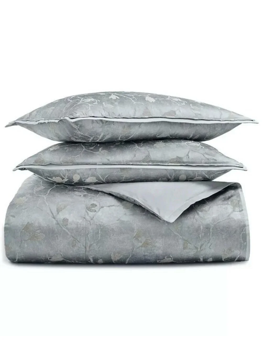 Hotel Collection Sakura Blossom Comforter Set King Slate Blue New $625